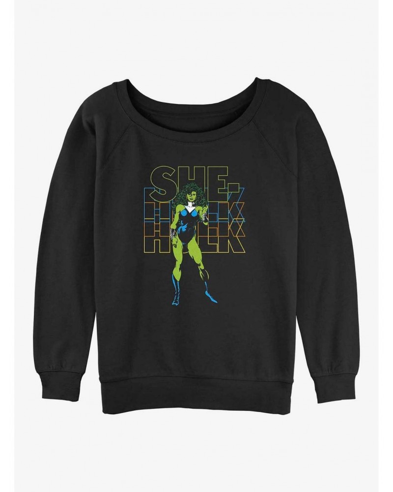 Marvel Hulk She-Hulk Girls Slouchy Sweatshirt $12.69 Sweatshirts