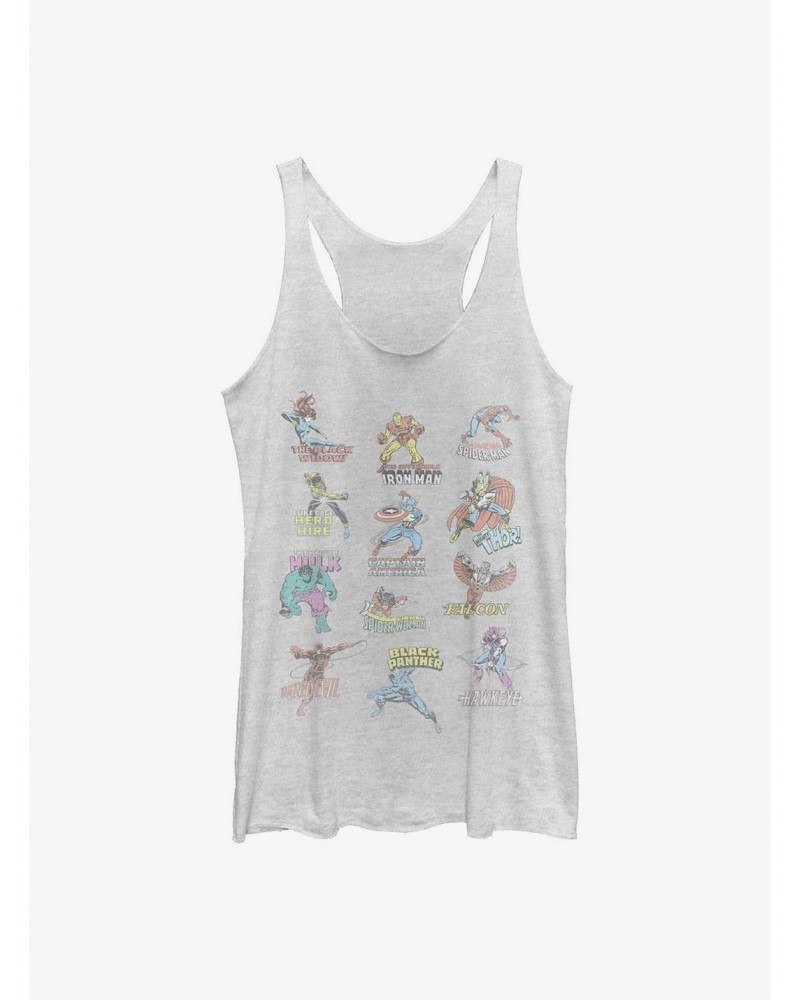 Marvel Avengers Character Chart Girls Tank $7.04 Tanks