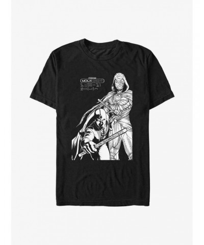 Marvel Moon Knight MK Line Art Duo T-Shirt $7.65 T-Shirts