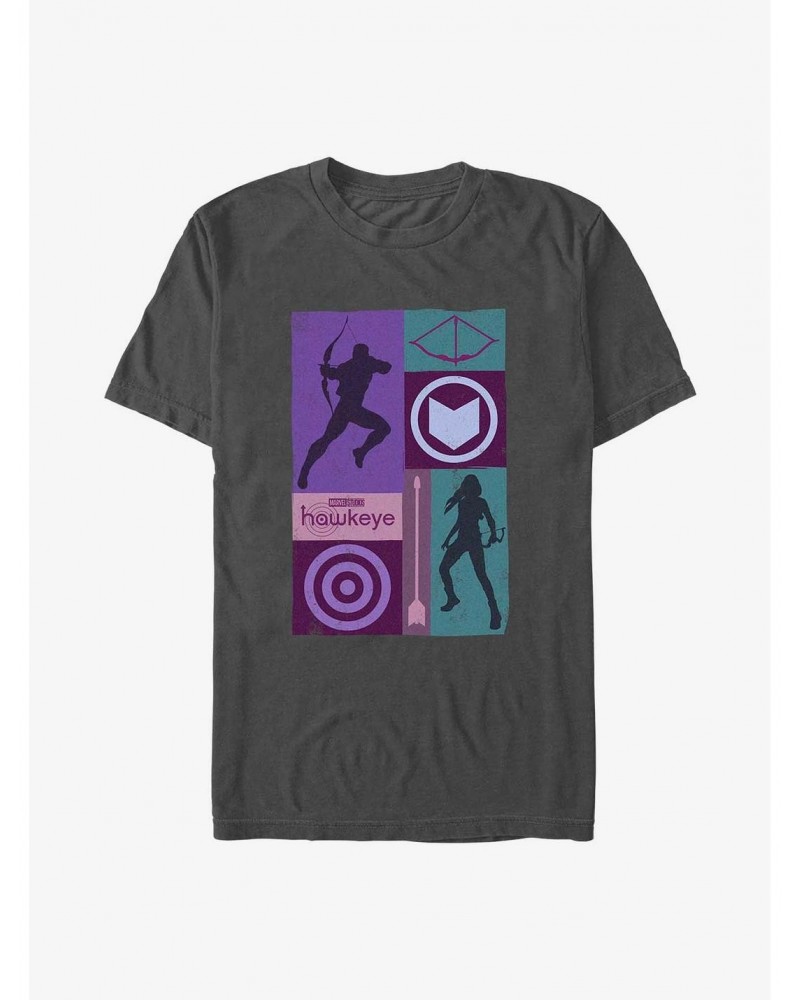 Marvel Hawkeye Icon Boxes T-Shirt $6.69 T-Shirts