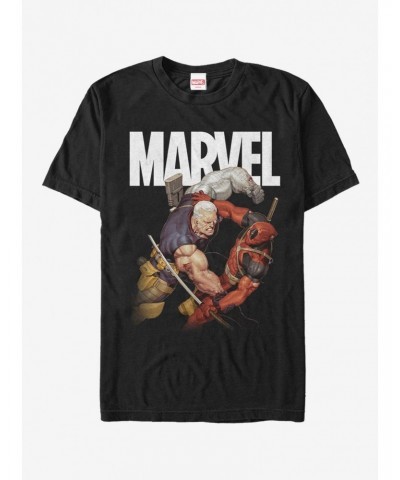 Marvel Deadpool Cable and Deadpool Fight T-Shirt $5.93 T-Shirts