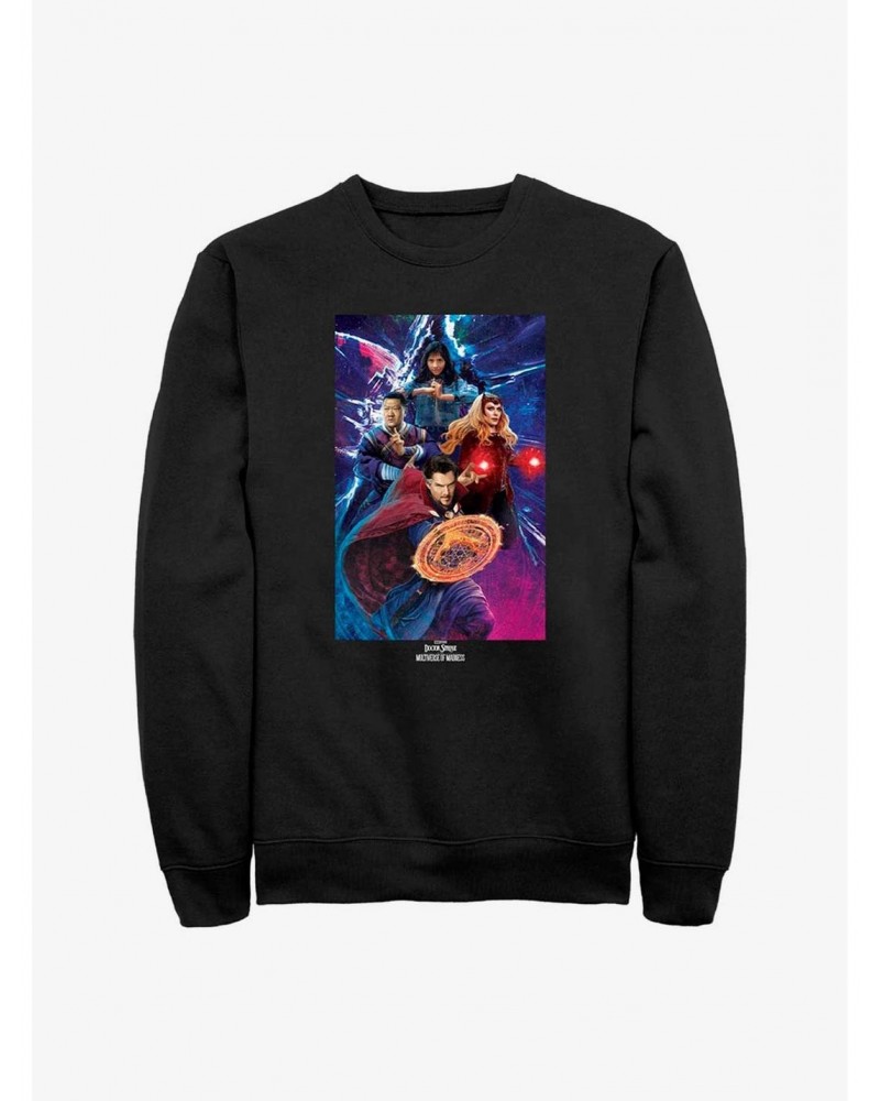 Marvel Doctor Strange In The Multiverse of Madness Group Shot Sweatshirt $12.69 Sweatshirts