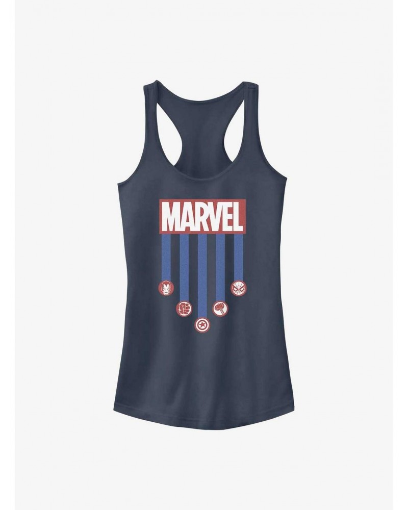 Marvel Americana Stripes Girls Tank $7.37 Tanks