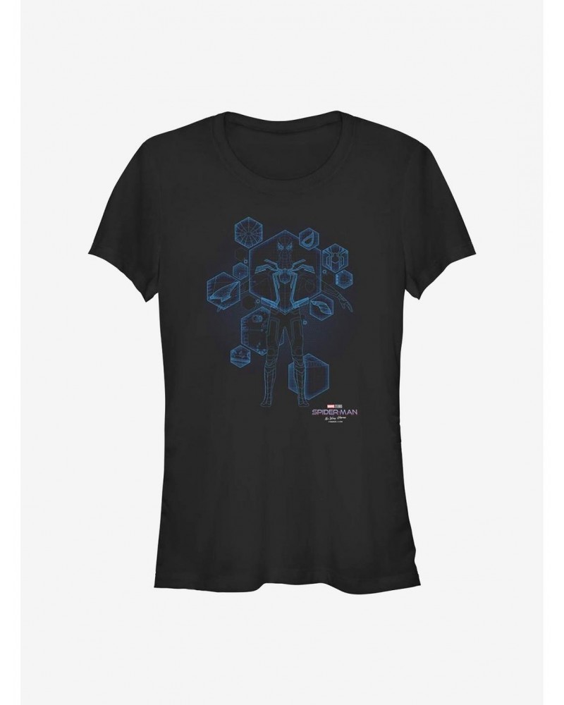 Marvel Spider-Man Blue Print Ready Girls T-Shirt $7.37 T-Shirts