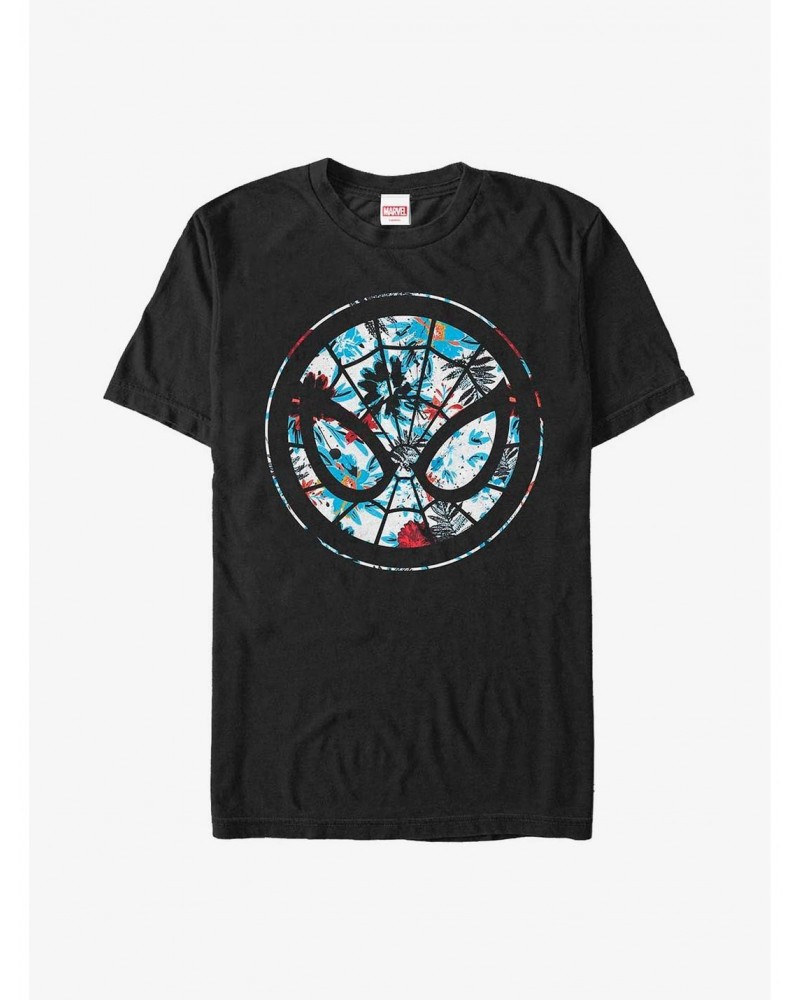 Marvel Spider-Man Floral Icon T-Shirt $9.18 T-Shirts