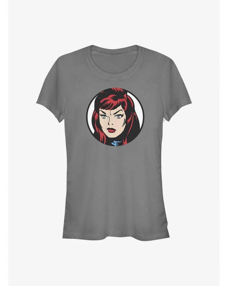 Marvel Black Widow Vintage Face Girls T-Shirt $9.16 T-Shirts