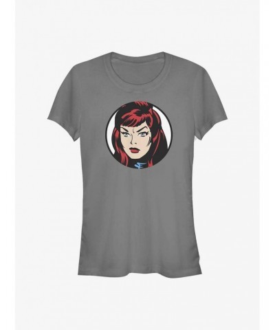 Marvel Black Widow Vintage Face Girls T-Shirt $9.16 T-Shirts