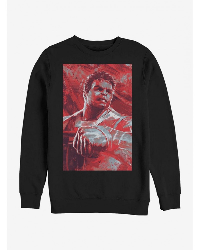 Marvel Avengers: Endgame The Hulk Painted Sweatshirt $11.22 Sweatshirts