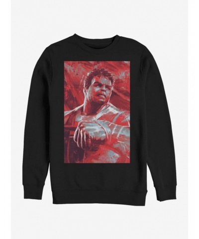 Marvel Avengers: Endgame The Hulk Painted Sweatshirt $11.22 Sweatshirts