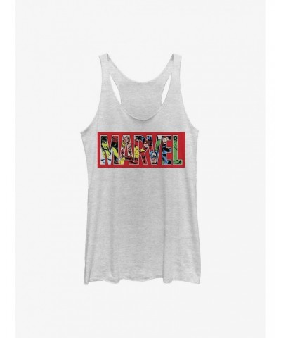 Marvel Logo Character Fill Girls Tank $7.87 Tanks