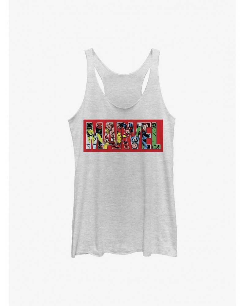 Marvel Logo Character Fill Girls Tank $7.87 Tanks