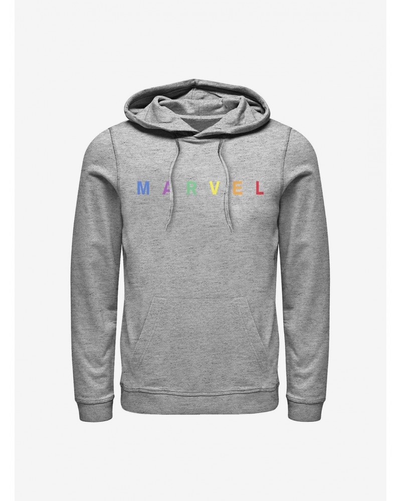 Marvel Simple Rainbow Logo Hoodie $10.78 Hoodies