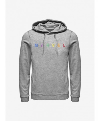 Marvel Simple Rainbow Logo Hoodie $10.78 Hoodies