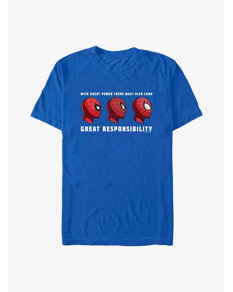 Marvel Spider-Man: No Way Home Great Responsibility T-Shirt $6.69 T-Shirts