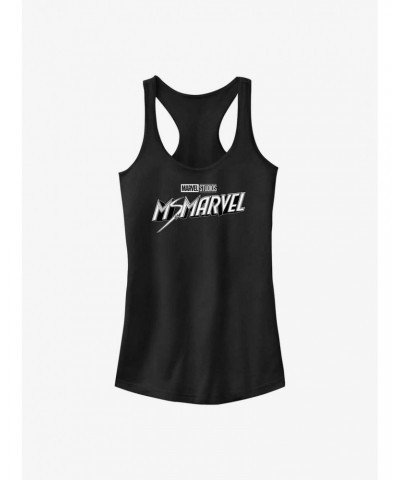 Marvel Ms. Marvel Grayscale Logo Girls Tank $6.77 Tanks