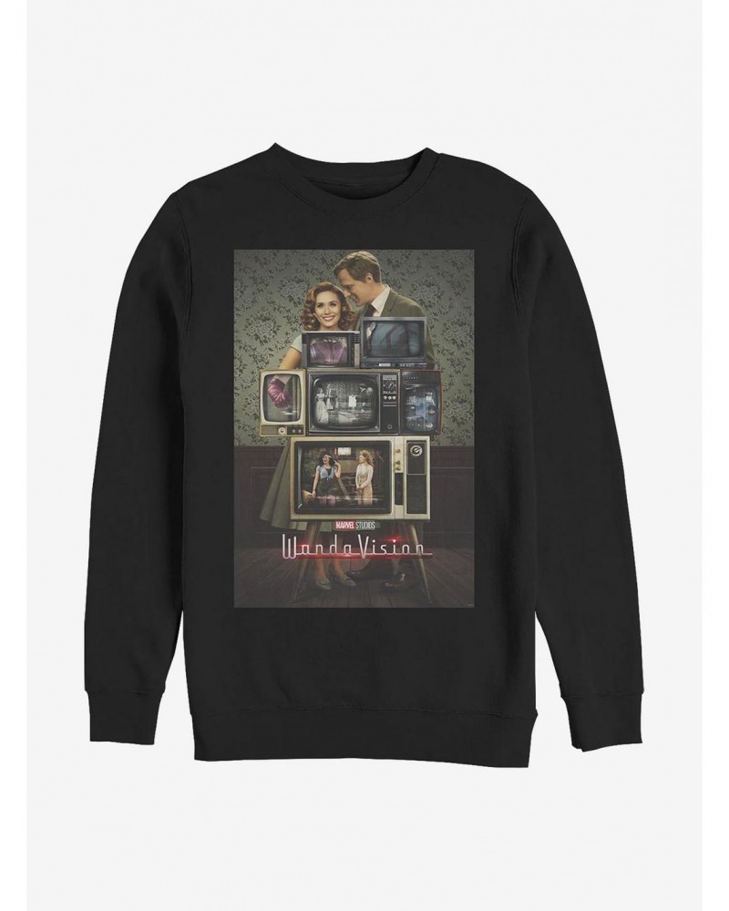 Marvel WandaVision Poster Through The Years Crew Sweatshirt $12.69 Sweatshirts