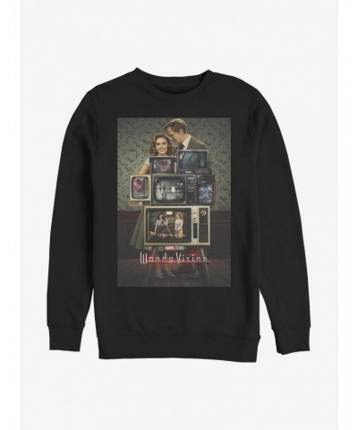 Marvel WandaVision Poster Through The Years Crew Sweatshirt $12.69 Sweatshirts