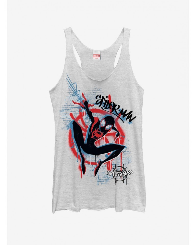 Marvel Spider-Man Spider-Verse Graffiti Spider Girls Tank $8.70 Tanks