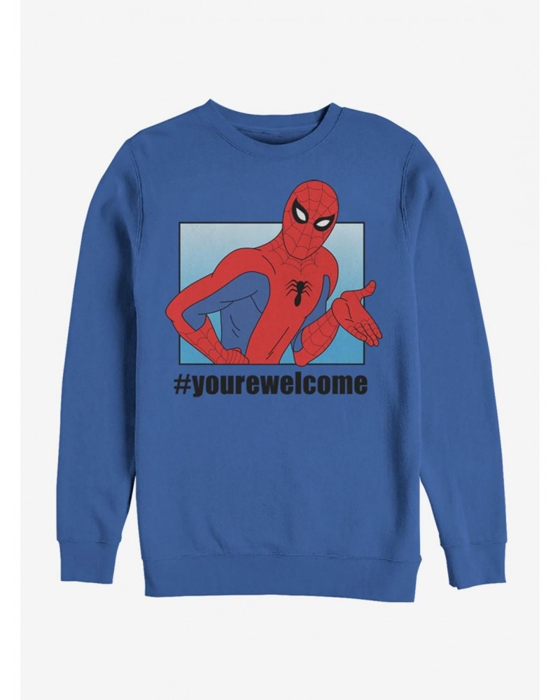 Marvel Spider-Man yourewelcome Sweatshirt $9.45 Sweatshirts