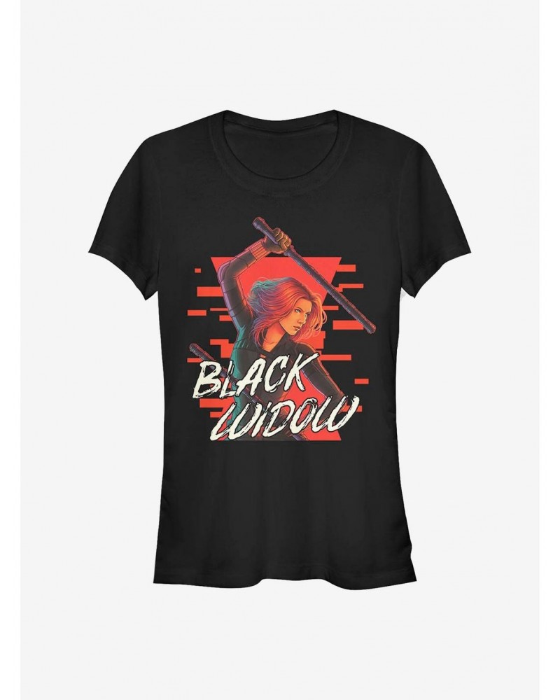 Marvel Black Widow Graphic Black Widow Girls T-Shirt $6.57 T-Shirts