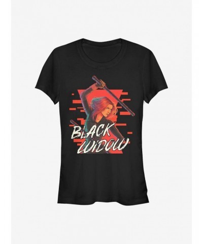 Marvel Black Widow Graphic Black Widow Girls T-Shirt $6.57 T-Shirts