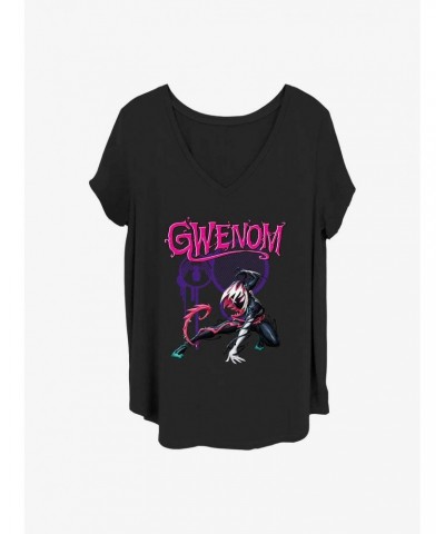 Marvel Venom Gwenom Hero Pose Girls T-Shirt Plus Size $7.86 T-Shirts