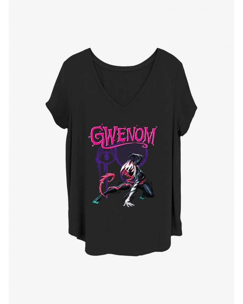 Marvel Venom Gwenom Hero Pose Girls T-Shirt Plus Size $7.86 T-Shirts