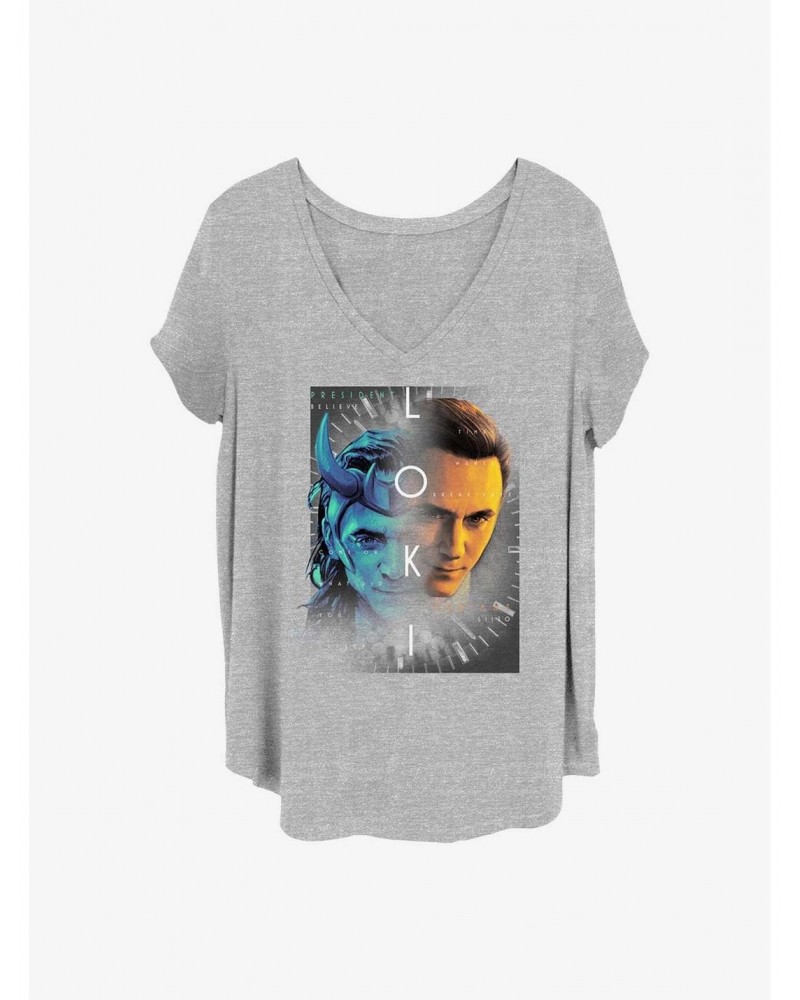 Marvel Loki Dual Self Girls T-Shirt Plus Size $8.32 T-Shirts