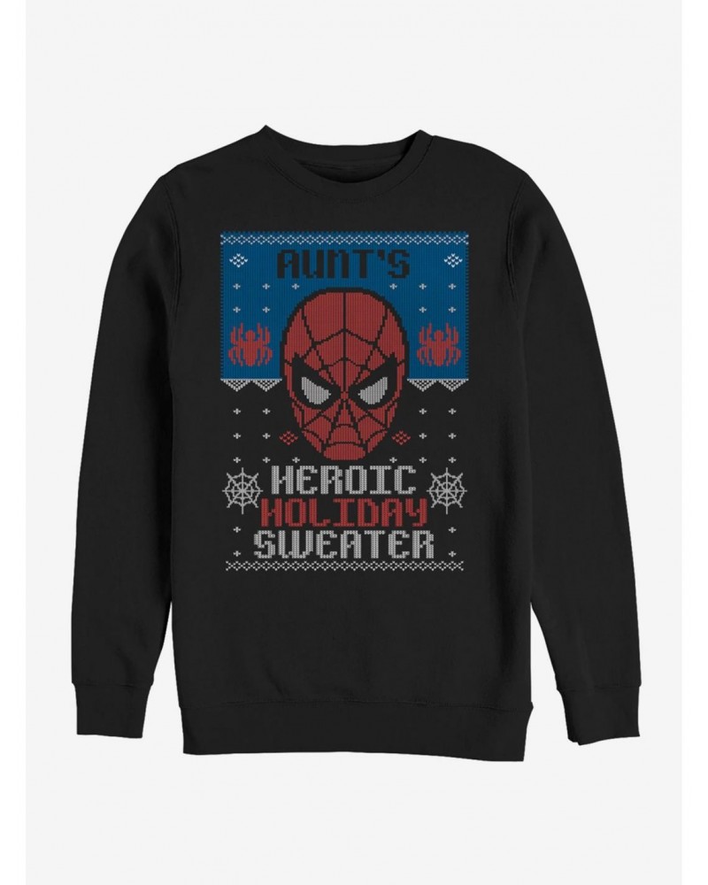 Marvel Spider-Man Holiday Sweater Aunt Sweatshirt $14.17 Sweatshirts