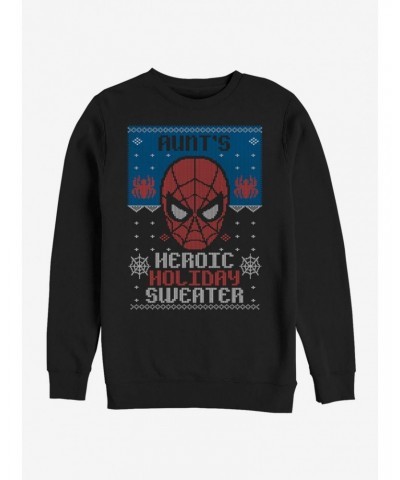 Marvel Spider-Man Holiday Sweater Aunt Sweatshirt $14.17 Sweatshirts