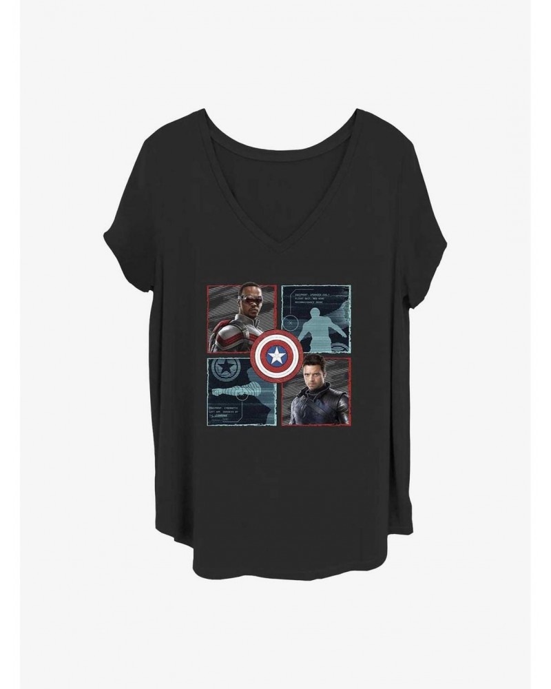 Marvel The Falcon and the Winter Soldier Hero Box Up Girls T-Shirt Plus Size $11.10 T-Shirts