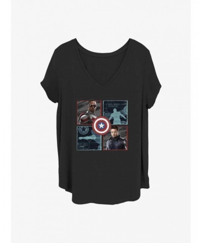 Marvel The Falcon and the Winter Soldier Hero Box Up Girls T-Shirt Plus Size $11.10 T-Shirts