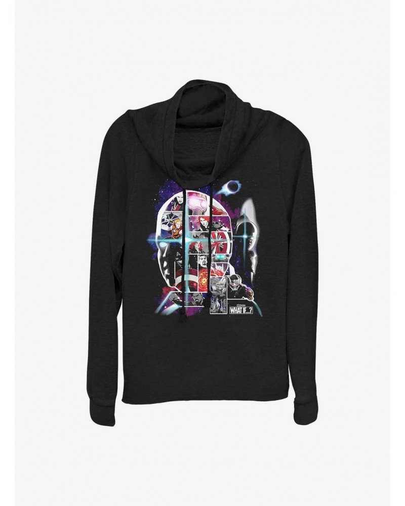 Marvel What If...? The Watcher Face Fill Cowlneck Long-Sleeve Girls Top $12.21 Tops