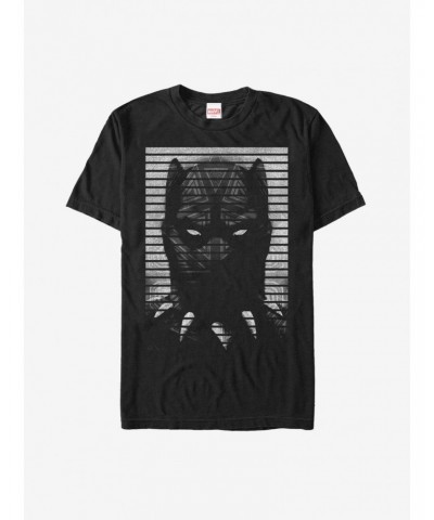 Marvel Black Panther Striped Profile T-Shirt $8.80 T-Shirts