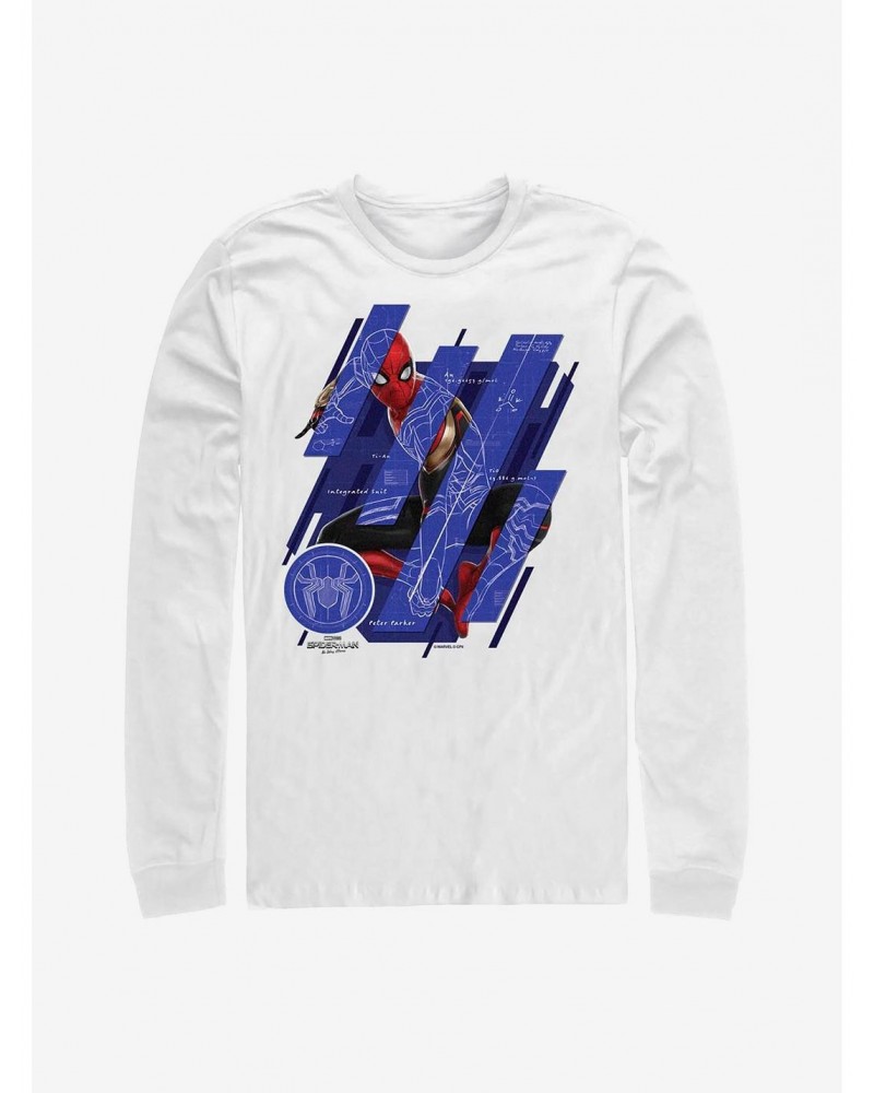 Marvel Spider-Man Schematic Panels Long-Sleeve T-Shirt $8.95 T-Shirts