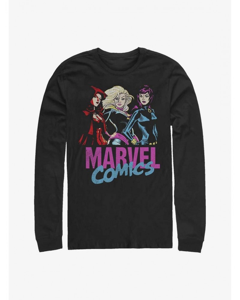 Marvel Three Sheroes Long-Sleeve T-Shirt $12.63 T-Shirts