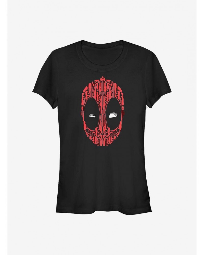 Marvel Deadpool Silhouette Deadpool Girls T-Shirt $5.98 T-Shirts