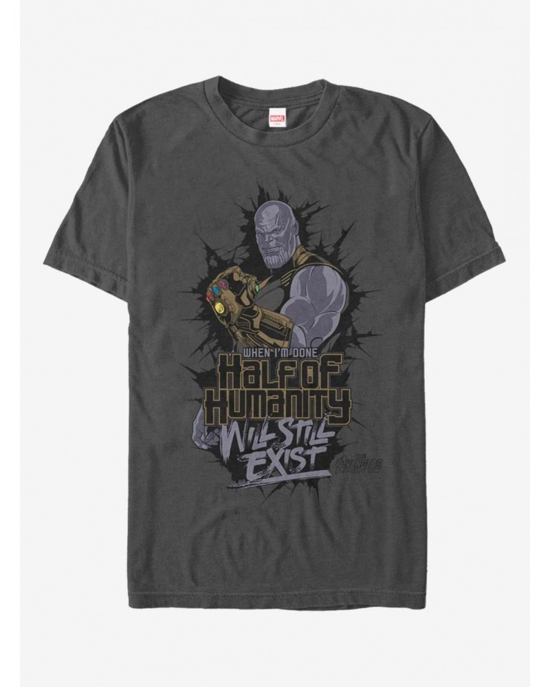 Marvel Avengers Half Of Humanity T-Shirt $8.99 T-Shirts